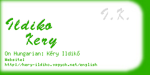 ildiko kery business card