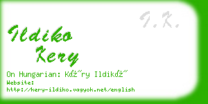 ildiko kery business card